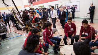 Photo number 1 from the photo gallery Prime Minister Justin Trudeau visits Oskayak High School in Saskatoon, Saskatchewan