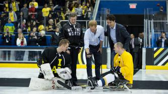Photo number 1 from the photo gallery Prime Minister Justin Trudeau and His Royal Highness, Prince Harry of Wales, attend a sledge hockey game in Toronto
