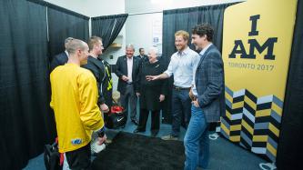 Photo number 9 from the photo gallery Prime Minister Justin Trudeau and His Royal Highness, Prince Harry of Wales, attend a sledge hockey game in Toronto