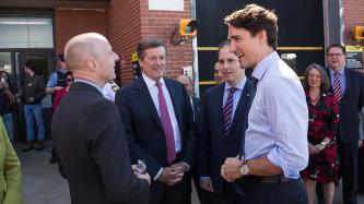 Photo number 2 from the photo gallery Prime Minister Justin Trudeau visits the TTC Greenwood Subway Yard in Toronto
