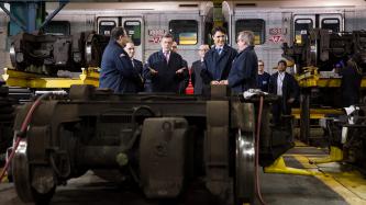 Photo number 1 from the photo gallery Prime Minister Justin Trudeau visits the TTC Greenwood Subway Yard in Toronto