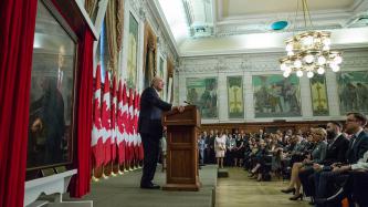 Photo number 3 from the photo gallery Prime Minister Justin Trudeau attends the Official Portrait Unveiling Ceremony for the Right Honourable Paul Martin
