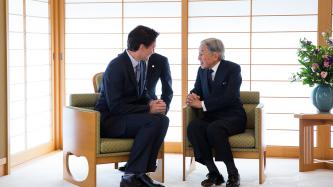 Photo numéro 3 de la galerie de photos Le premier ministre Justin Trudeau et Mme Grégoire Trudeau ont une audience avec Leurs Majestés l’Empereur et l’Impératrice du Japon