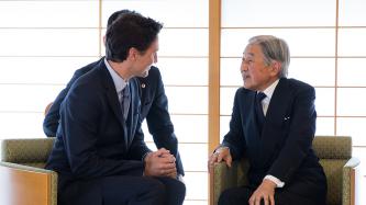 Photo numéro 4 de la galerie de photos Le premier ministre Justin Trudeau et Mme Grégoire Trudeau ont une audience avec Leurs Majestés l’Empereur et l’Impératrice du Japon