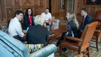 Photo number 4 from the photo gallery Prime Minister Justin Trudeau announces Rosie MacLennan as Canada's flag bearer at the 2016 Olympic Games in Rio de Janeiro