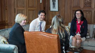 Photo number 2 from the photo gallery Prime Minister Justin Trudeau announces Rosie MacLennan as Canada's flag bearer at the 2016 Olympic Games in Rio de Janeiro