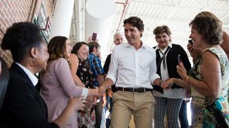 Photo number 1 from the photo gallery Prime Minister Justin Trudeau and MP Gudie Hutchings visit the Grenfell Campus of Memorial University
