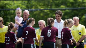 Photo number 1 from the photo gallery Prime Minister Justin Trudeau and MP Ken McDonald attend the Canada Summer Games in Conception Bay