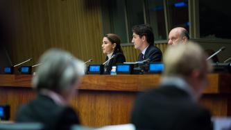 Photo number 3 from the photo gallery Prime Minister Justin Trudeau and Queen Rania Al Abdullah co-chair a roundtable on international action and cooperation on refugees and migrants at the United Nations Headquarters in New York