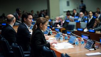Photo number 4 from the photo gallery Prime Minister Justin Trudeau and Queen Rania Al Abdullah co-chair a roundtable on international action and cooperation on refugees and migrants at the United Nations Headquarters in New York