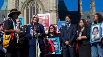Photo number 4 from the photo gallery Prime Minister Justin Trudeau attends a vigil for the families of Sisters in Spirit on Parliament Hill