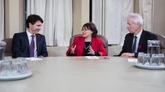 Photo number 2 from the photo gallery Prime Minister Trudeau and Minister Dion meet with Dr. Hoodfar in Ottawa