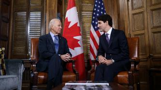 Photo numéro 4 de la galerie de photos Le premier ministre Justin Trudeau accueille le vice-président américain, Joe Biden, au Parlement du Canada