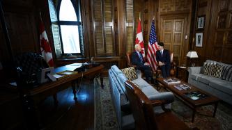 Photo numéro 5 de la galerie de photos Le premier ministre Justin Trudeau accueille le vice-président américain, Joe Biden, au Parlement du Canada