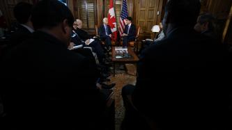 Photo numéro 6 de la galerie de photos Le premier ministre Justin Trudeau accueille le vice-président américain, Joe Biden, au Parlement du Canada