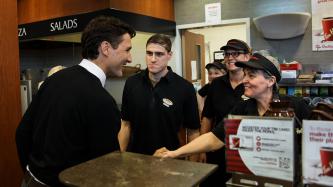 Photo number 5 from the photo gallery Prime Minister Justin Trudeau stops by the ONroute in Mallorytown, Ontario