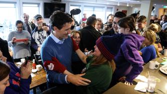Photo number 2 from the photo gallery Prime Minister Justin Trudeau visits the Rhino’s Roadhouse restaurant in Bewdley, Ontario