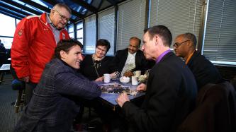 Photo number 1 from the photo gallery Prime Minister Justin Trudeau stops by Nicky's Café and Bake Shop in Regina, Saskatchewan