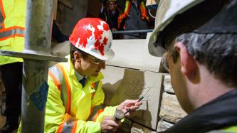 Photo number 8 from the photo gallery Prime Minister Justin Trudeau places the last stone during the restoration of West Block on Parliament Hill