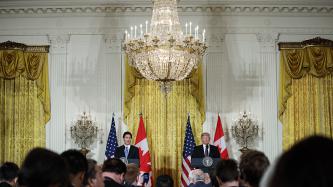 Photo number 1 from the photo gallery Prime Minister Trudeau and President Trump hold a joint press conference at the White House