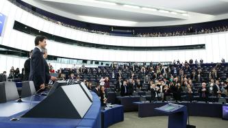 Photo numéro 4 de la galerie de photos Le premier ministre Trudeau s'adresse au Parlement européen, à Strasbourg, en France