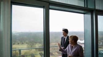 Photo number 6 from the photo gallery Chancellor Merkel welcomes Prime Minister Justin Trudeau to the Federal Chancellery in Berlin, Germany