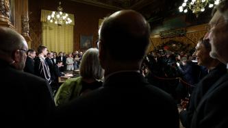 Photo number 3 from the photo gallery Prime Minister Justin Trudeau arrives in Hamburg, Germany and is welcomed to City Hall by Mayor Scholz