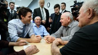 Photo number 4 from the photo gallery Prime Minister Justin Trudeau drops by the Father Ermanno Bulfon Community Centre in Vaughan, Ontario