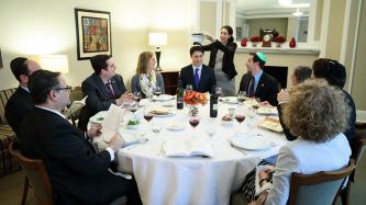 Photo number 1 from the photo gallery Prime Minister Justin Trudeau, caucus members and staff during Passover Seder on Parliament Hill