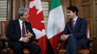 Photo number 7 from the photo gallery Prime Minister Justin Trudeau meets with the Prime Minister of Italy, Paolo Gentiloni, in Ottawa