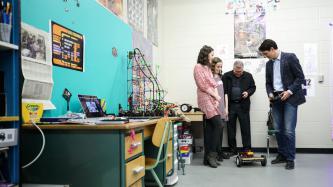 Photo number 3 from the photo gallery Prime Minister Justin Trudeau visits the Miller Comprehensive Catholic High School in Regina