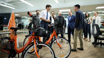 Photo number 1 from the photo gallery Prime Minister Trudeau attends a townhall and visits the OneEleven offices in Toronto