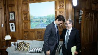 Photo number 4 from the photo gallery Prime Minister Justin Trudeau meets with Lilian Tintori, Antonieta Mendoza de Lopez and Irwin Cotler on Parliament Hill
