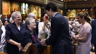 Photo number 1 from the photo gallery Prime Minister Justin Trudeau and Sophie Grégoire Trudeau attend a mass celebrating Montréal’s 375<sup>th</sup> anniversary