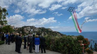 Photo number 1 from the photo gallery Prime Minister Justin Trudeau attends the G7 opening ceremony at the Greek Theatre in Taormina, Italy