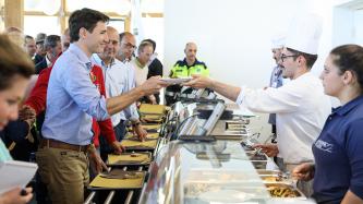 Photo number 3 from the photo gallery Prime Minister Justin Trudeau and Sophie Grégoire Trudeau speak with residents of Amatrice, a town damaged by recent earthquakes in Italy