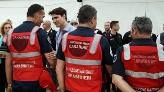 Photo number 7 from the photo gallery Prime Minister Justin Trudeau and Sophie Grégoire Trudeau speak with residents of Amatrice, a town damaged by recent earthquakes in Italy