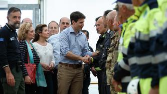 Photo number 9 from the photo gallery Prime Minister Justin Trudeau and Sophie Grégoire Trudeau speak with residents of Amatrice, a town damaged by recent earthquakes in Italy