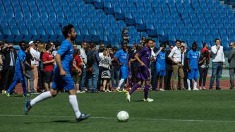 Photo numéro 6 de la galerie de photos Le premier ministre Justin Trudeau assiste à l'inauguration d'Open Goal, une initiative faisant appel au football pour faciliter l'intégration des réfugiés et des migrants, à Rome  