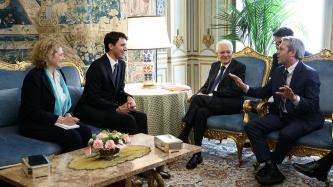 Photo numéro 1 de la galerie de photos Le premier ministre Justin Trudeau rencontre Sergio Mattarella, président de l'Italie, à Rome