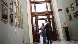 Photo number 3 from the photo gallery Prime Minister Justin Trudeau meets with Laura Boldrini, President of the Chamber of Deputies, and Pietro Grasso, President of the Senate of the Republic, in Rome