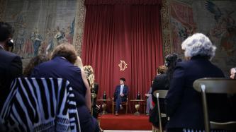Photo number 1 from the photo gallery Prime Minister Justin Trudeau addresses the Chamber of Deputies at the Chigi Palace in Rome