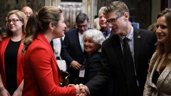 Photo number 6 from the photo gallery Prime Minister Justin Trudeau addresses the Chamber of Deputies at the Chigi Palace in Rome