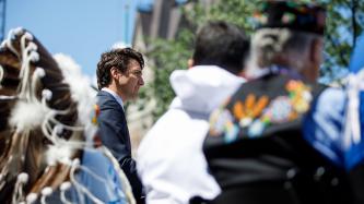 Photo number 3 from the photo gallery Prime Minister Justin Trudeau participates in an announcement about 100 Wellington St. and the renaming of National Aboriginal Day in Ottawa