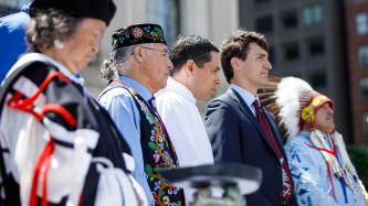 Photo number 6 from the photo gallery Prime Minister Justin Trudeau participates in an announcement about 100 Wellington St. and the renaming of National Aboriginal Day in Ottawa