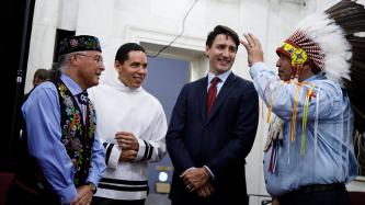 Photo number 11 from the photo gallery Prime Minister Justin Trudeau participates in an announcement about 100 Wellington St. and the renaming of National Aboriginal Day in Ottawa