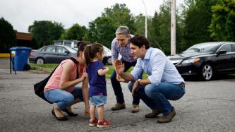 Photo number 1 from the photo gallery Prime Minister Justin Trudeau and Minister François-Philippe Champagne take part in Saint-Jean celebrations in Sainte-Anne-de-la-Pérade and Saint-Louis-de-France, Quebec