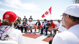 Photo number 11 from the photo gallery Prime Minister Justin Trudeau and MP Sean Casey tour the Canada C3 expedition vessel at the Charlottetown Harbour