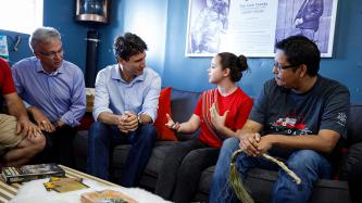 Photo number 7 from the photo gallery Prime Minister Justin Trudeau and MP Sean Casey tour the Canada C3 expedition vessel at the Charlottetown Harbour