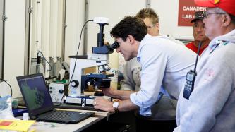 Photo number 8 from the photo gallery Prime Minister Justin Trudeau and MP Sean Casey tour the Canada C3 expedition vessel at the Charlottetown Harbour